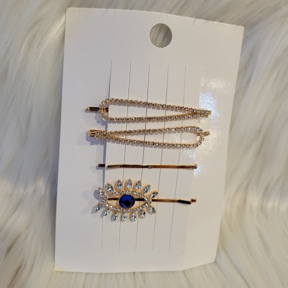 Forever 21 Set of 4 Evil Eye Themed Bobby Pins
